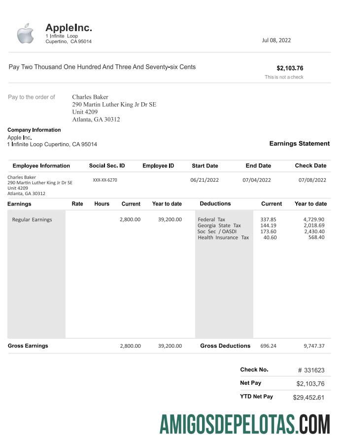 Apple Inc. exemplo real